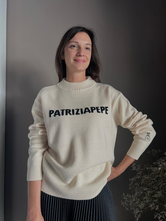 Maglia girocollo con logo