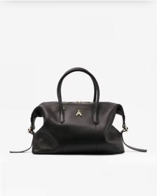 Borsa Bauletto  letto in pelle marrone