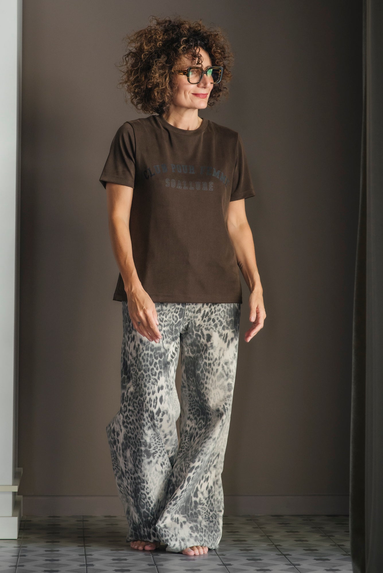 T-shirt Club Pour Femme cioccolato