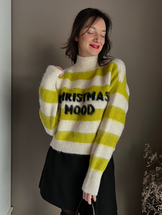 Maglia Christmas Mood a righe