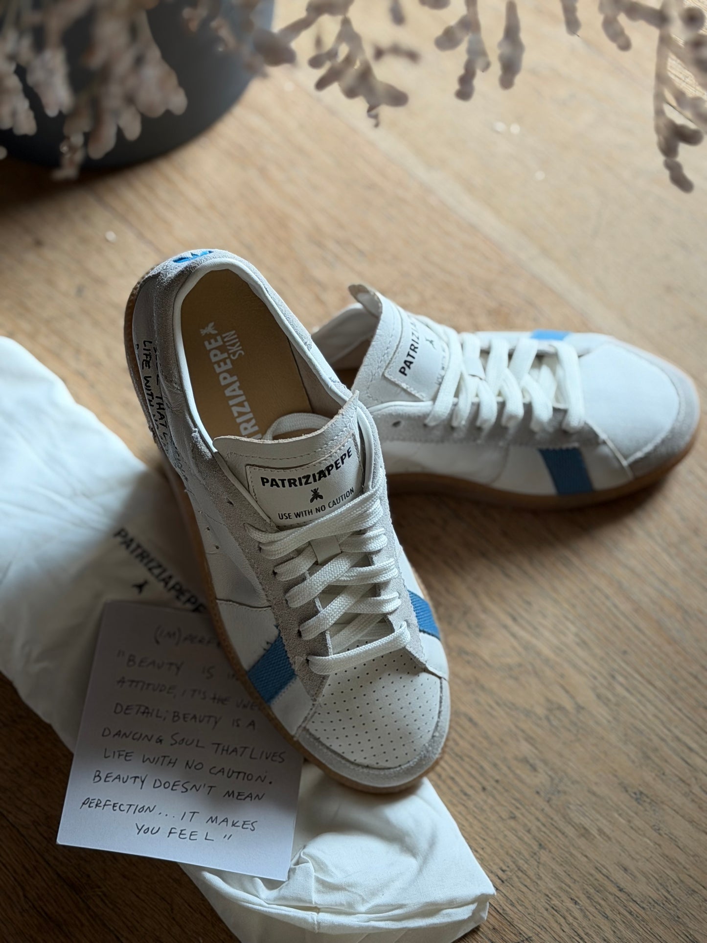Skin sneakers White-blue
