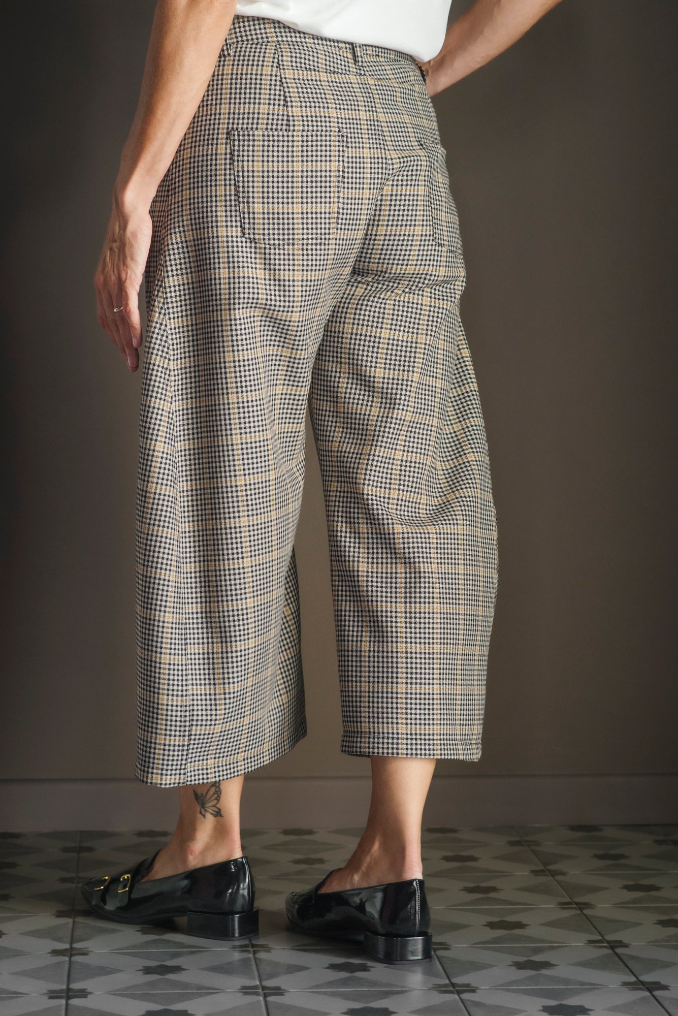 Pantalone cropped ceck