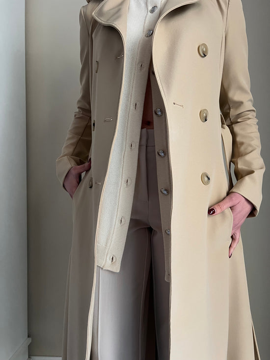 Trench con fibbia in Nylon bielastico