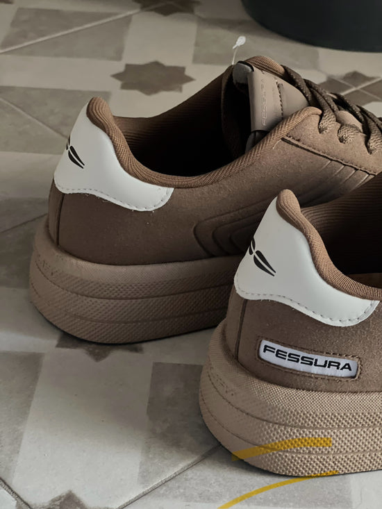 Sneakers Fessura con platform taupe