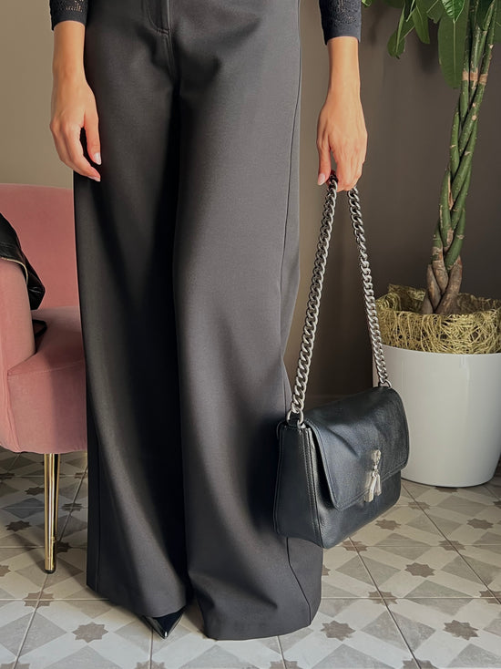 Borsa a spalla Fly media in pelle con catena