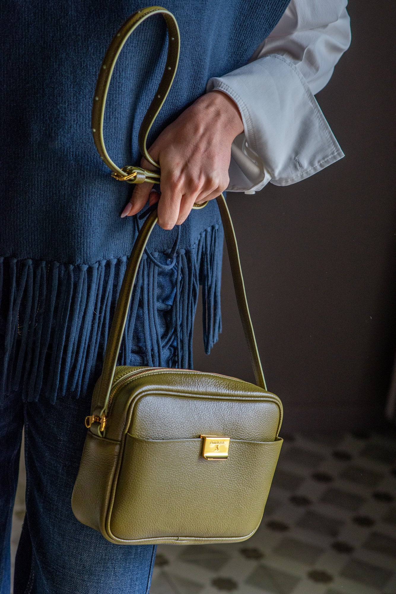 Borsa Tracolla Patrizia Pepe in pelle Green