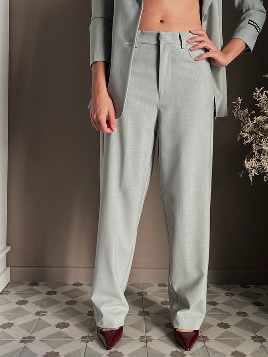 Pantalone morbido salvia