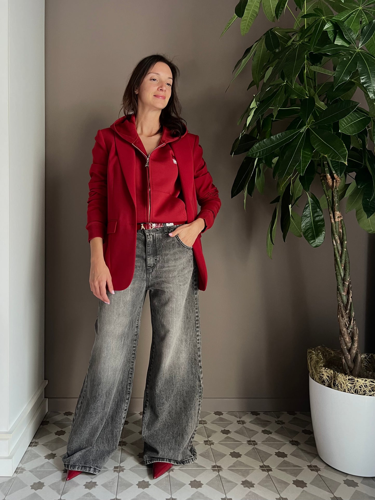 Pantalone Denim grigio sfumato