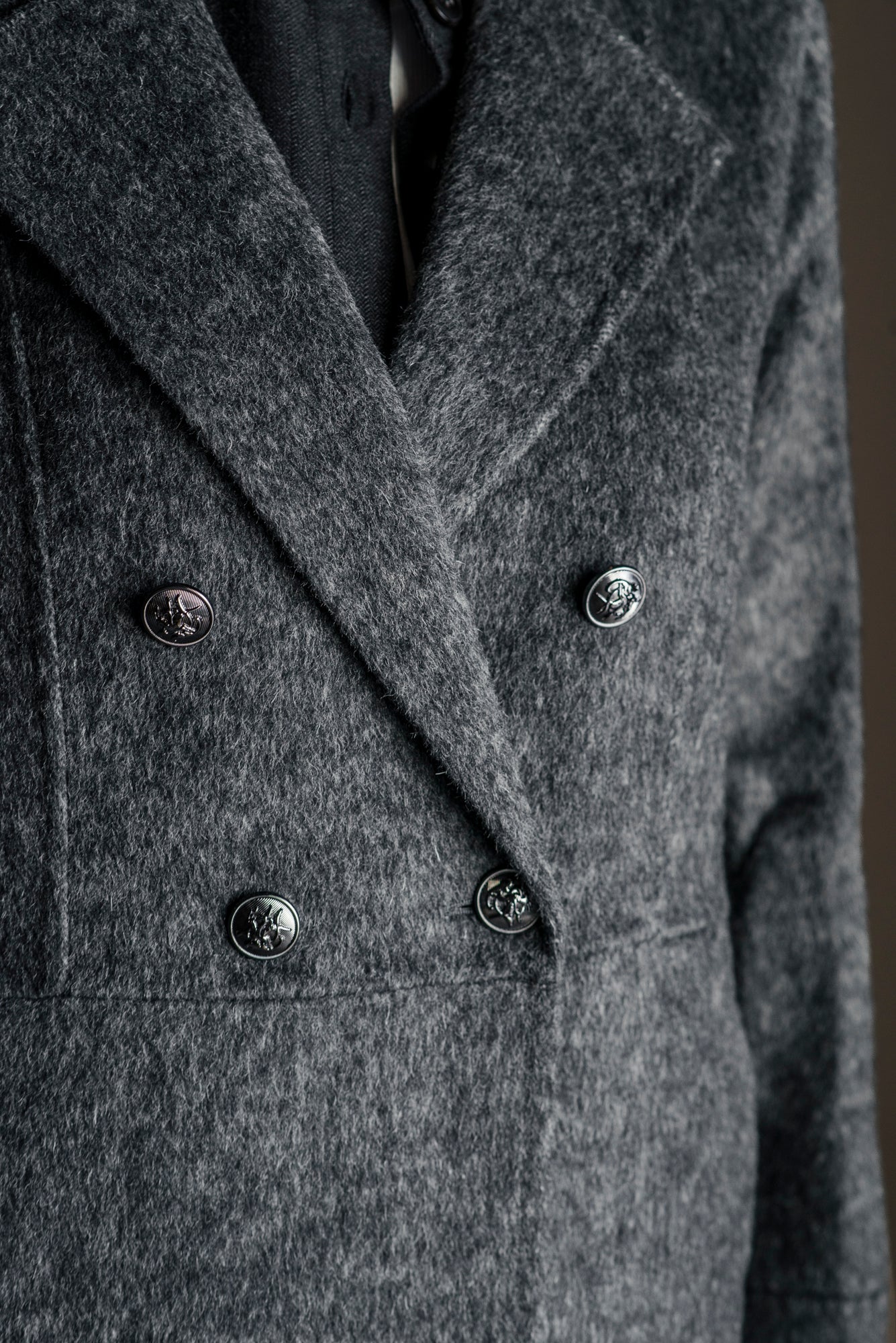 Cappotto doppio petto in panno di lana