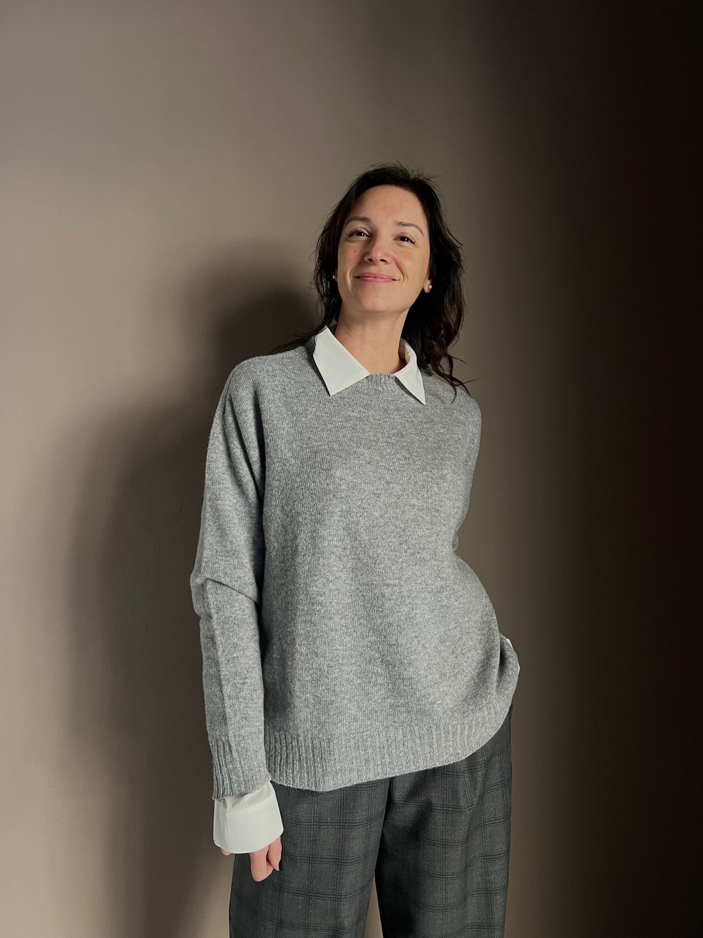 Maglioncino girocollo in misto cashmere Solo Tre