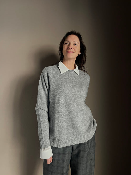 Maglioncino girocollo in misto cashmere Solo Tre