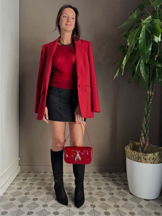Maglia ultra fine in lana con scollo a barca