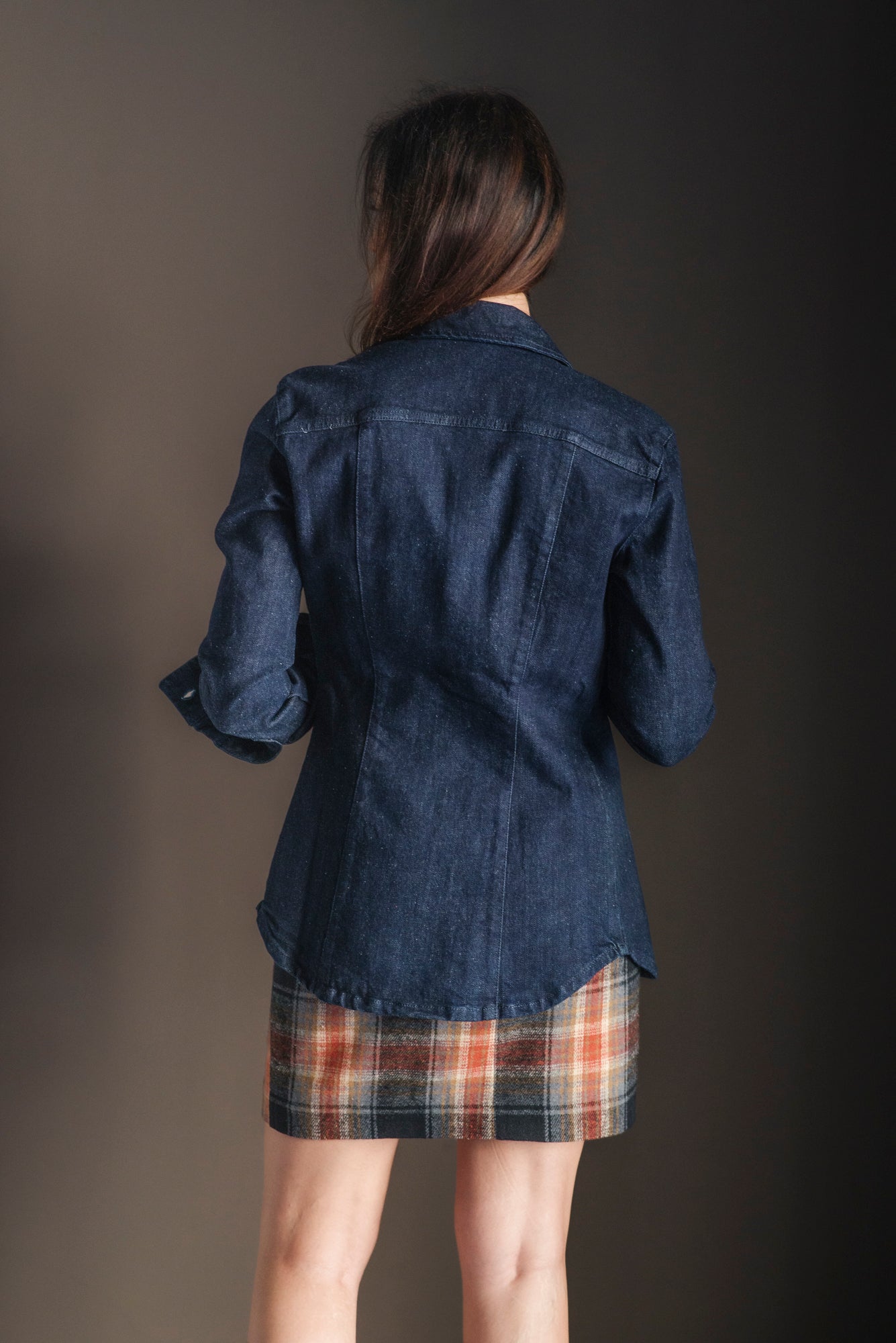 Camicia in Denim Stretch con Fly Gioiello