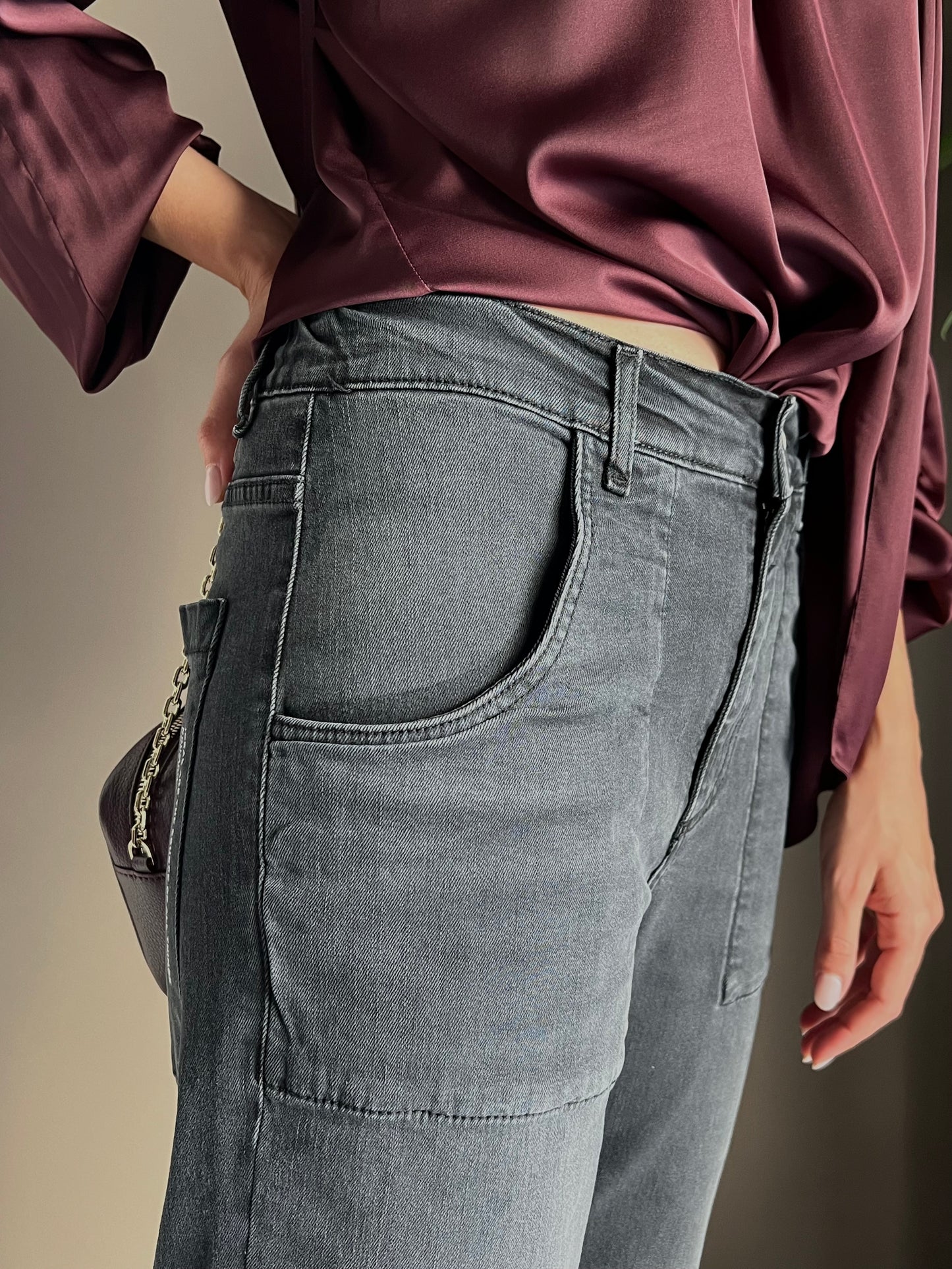 Pantalone denim Noumeno Concept nero