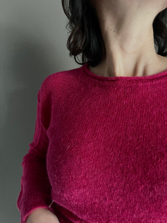Maglia girocollo in lana e alpaca Noumeno Concept peonia