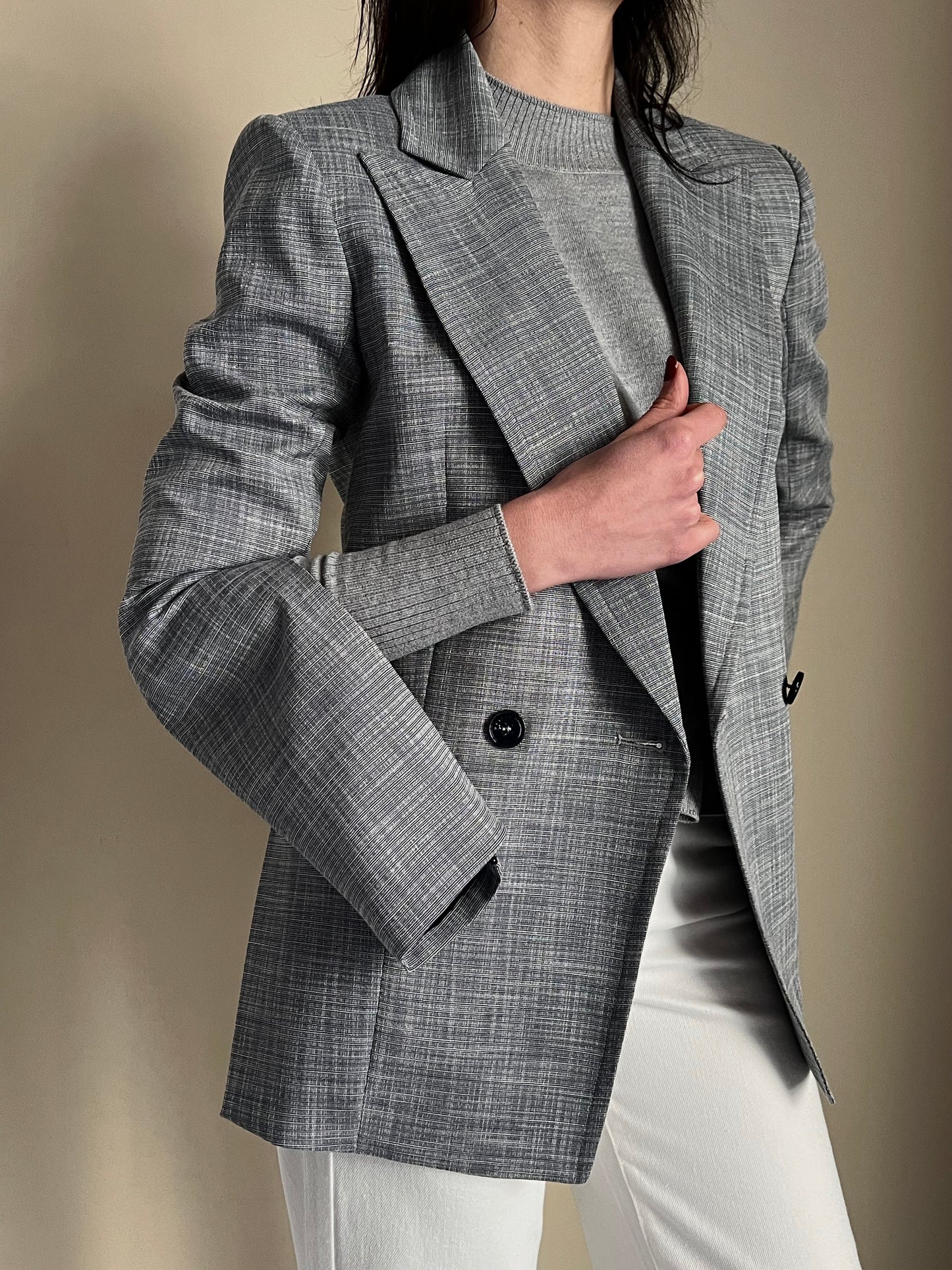 Giacca doppio petto con zip blue Fantasy