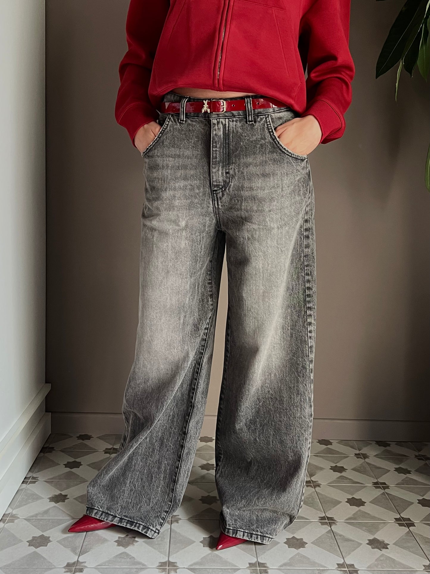 Pantalone Denim grigio sfumato
