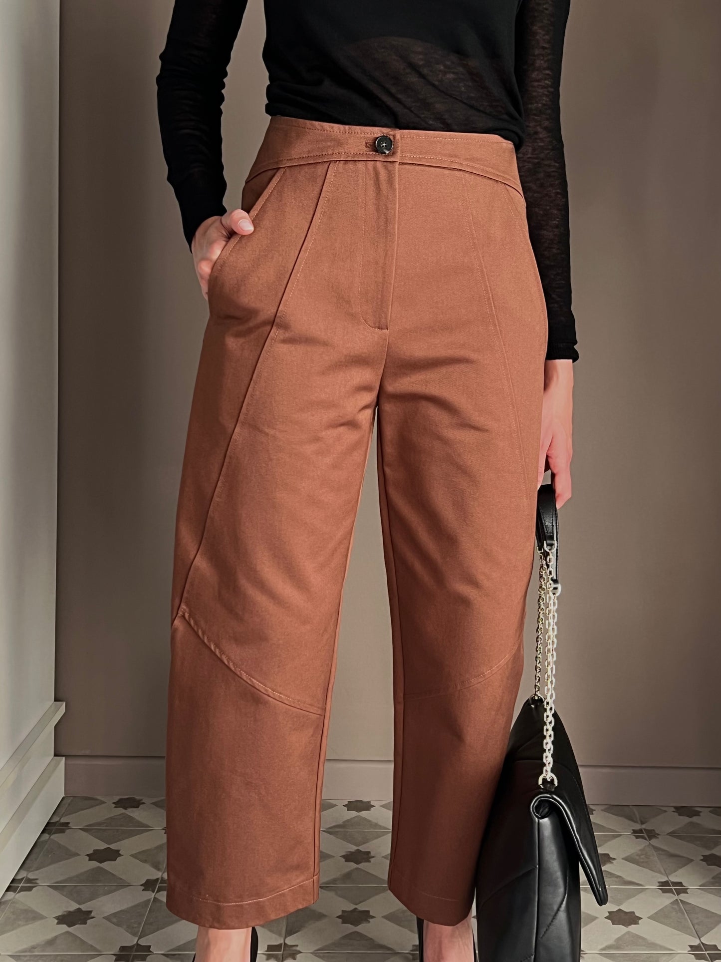 Pantaloni jeans a baloon Earth Brown