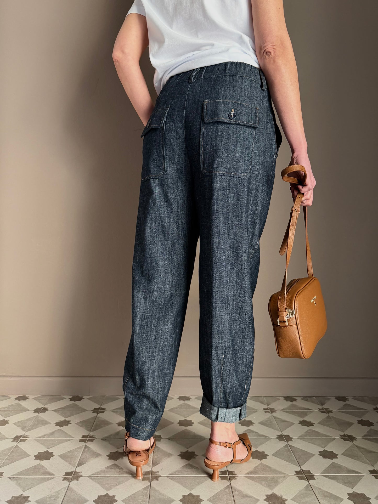 Pantalone modello Alessia In Chambray