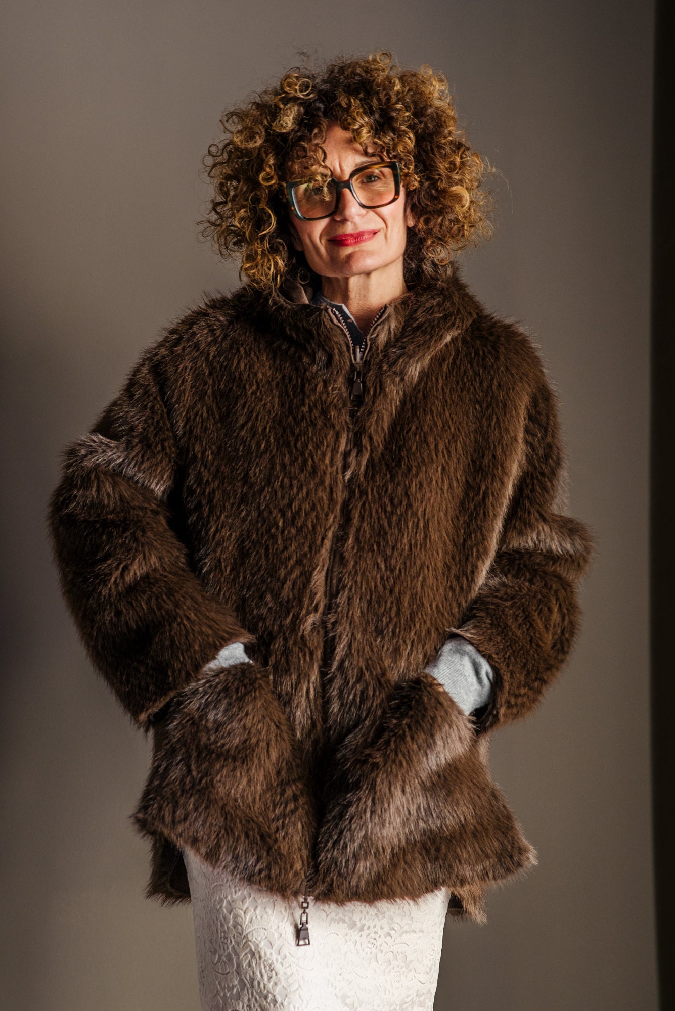 Ecofur con cappuccio reversibile