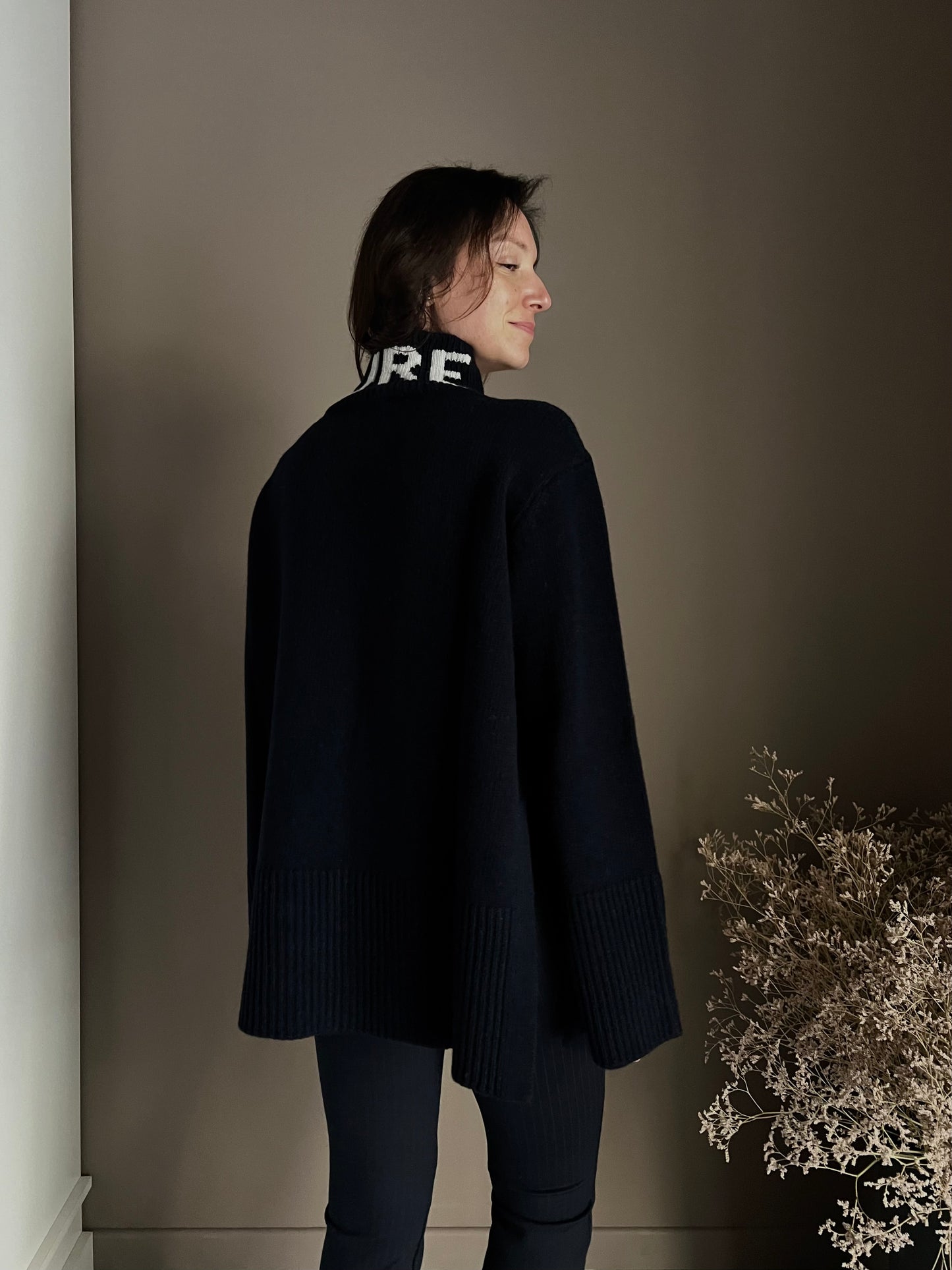 Maglione oversize So Allure con collo alto blu