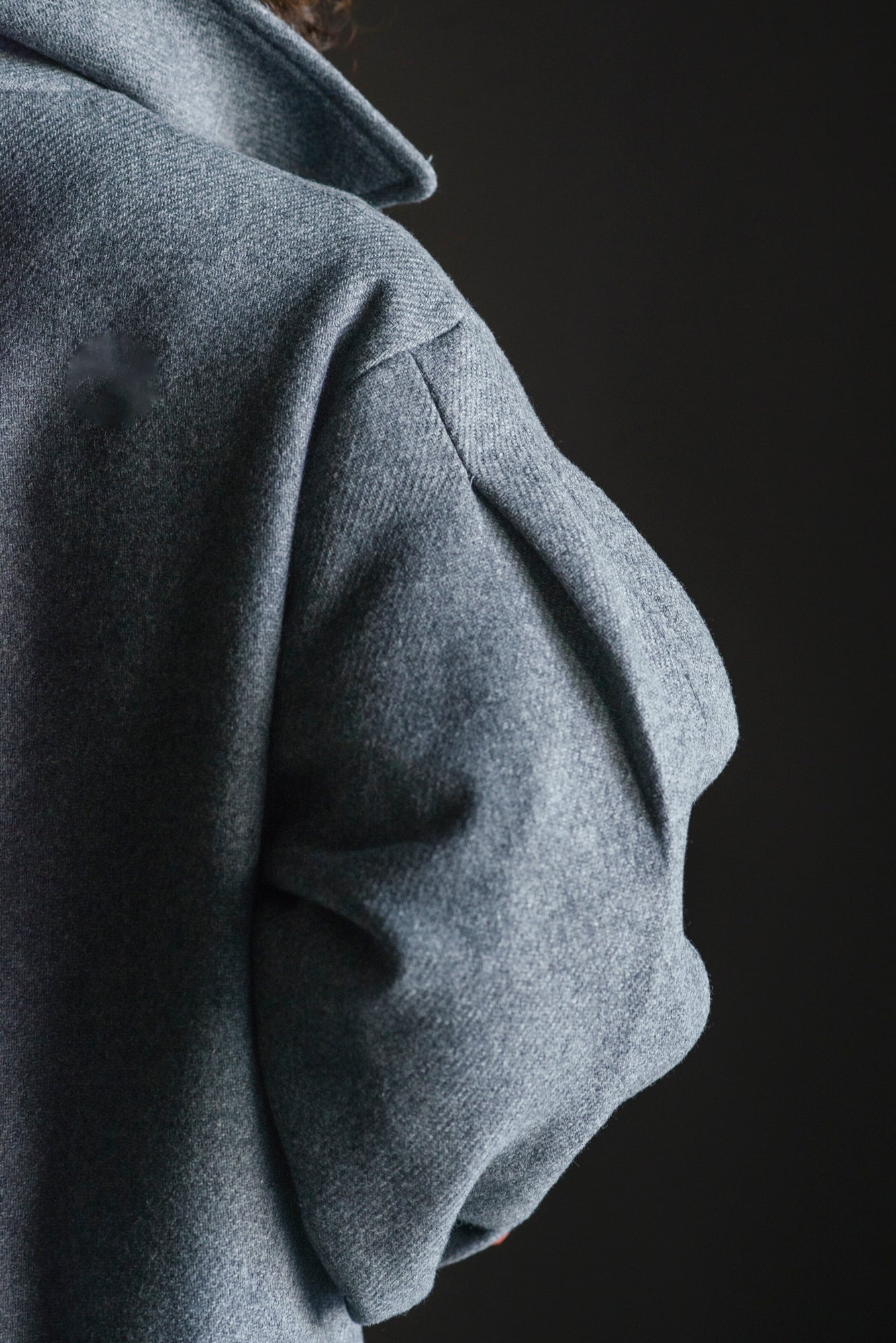 Caban oversize grigio