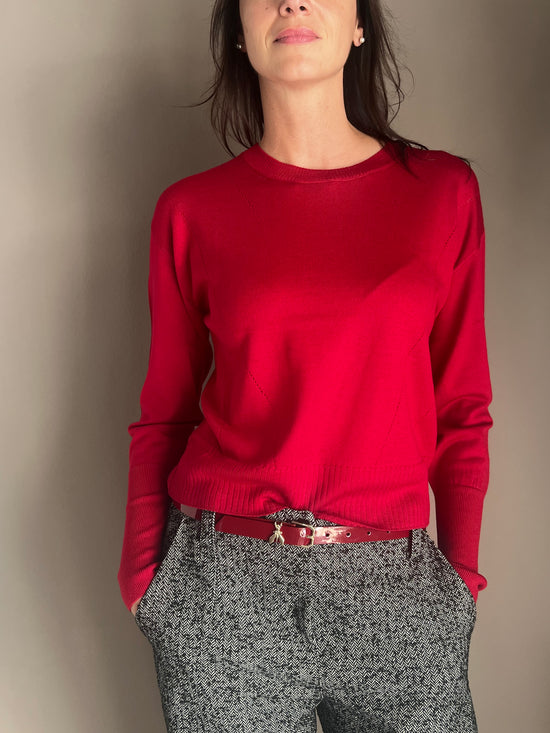 Maglia in lana girocollo Rossa Patrizia Pepe