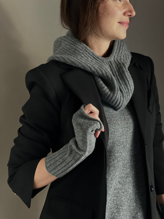 Guanto senza dita in cashmere