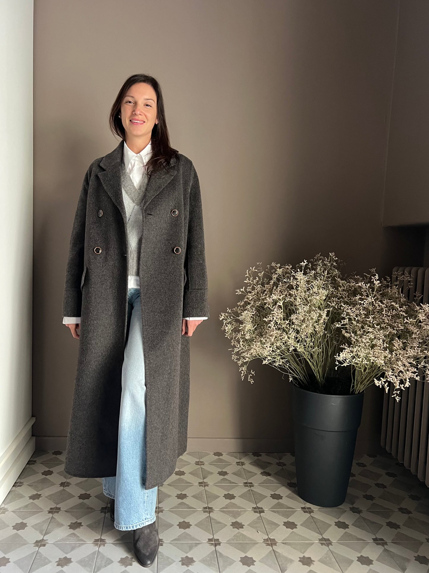 Cappotto Lungo Double-Breasted Alessia Santi