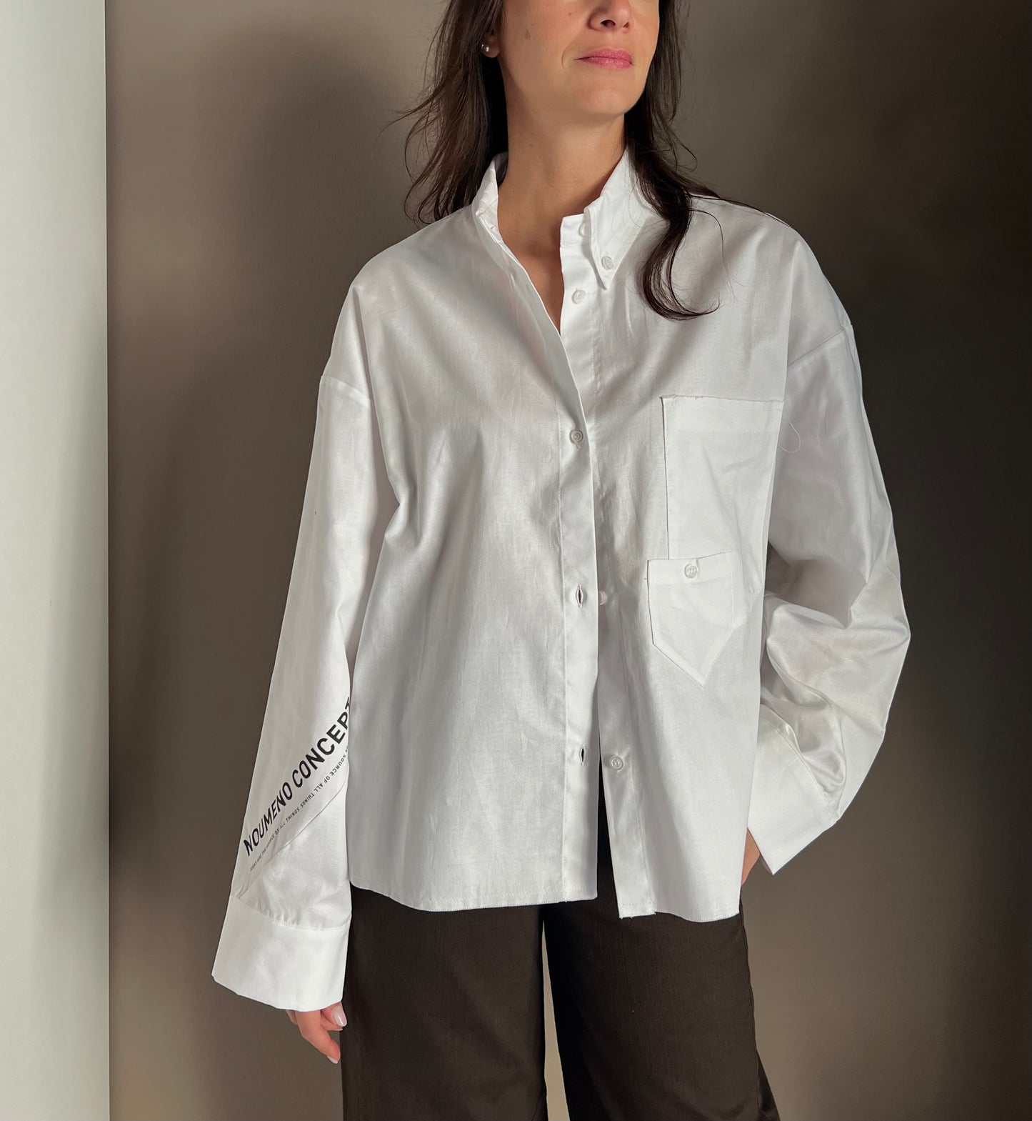 Camicia in cotone Noumeno Concept bianca