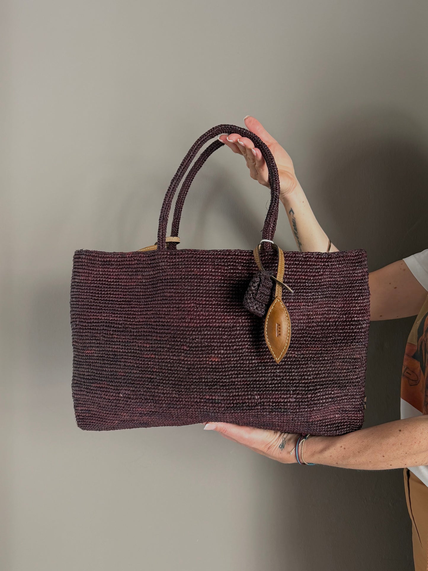Borsa in Rafia Alma Ebony