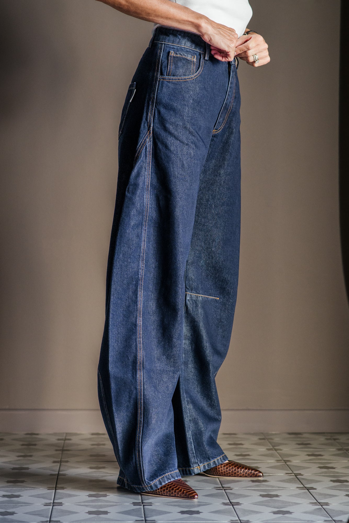 Pantalone jeans barrel fit - So Allure