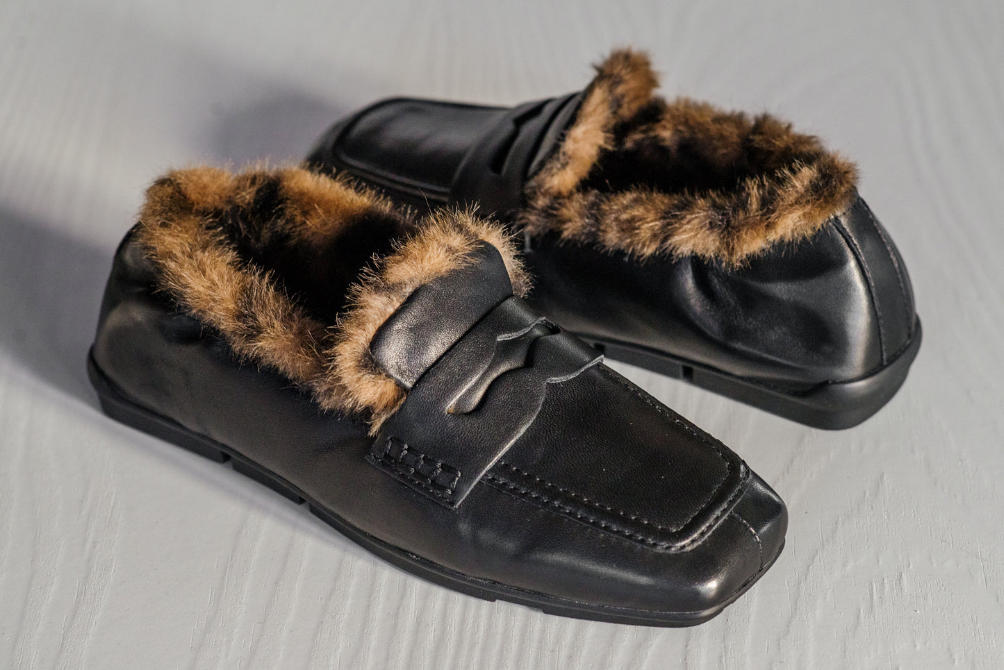 Mocassino Ash in Pelle con Interno Leopardato