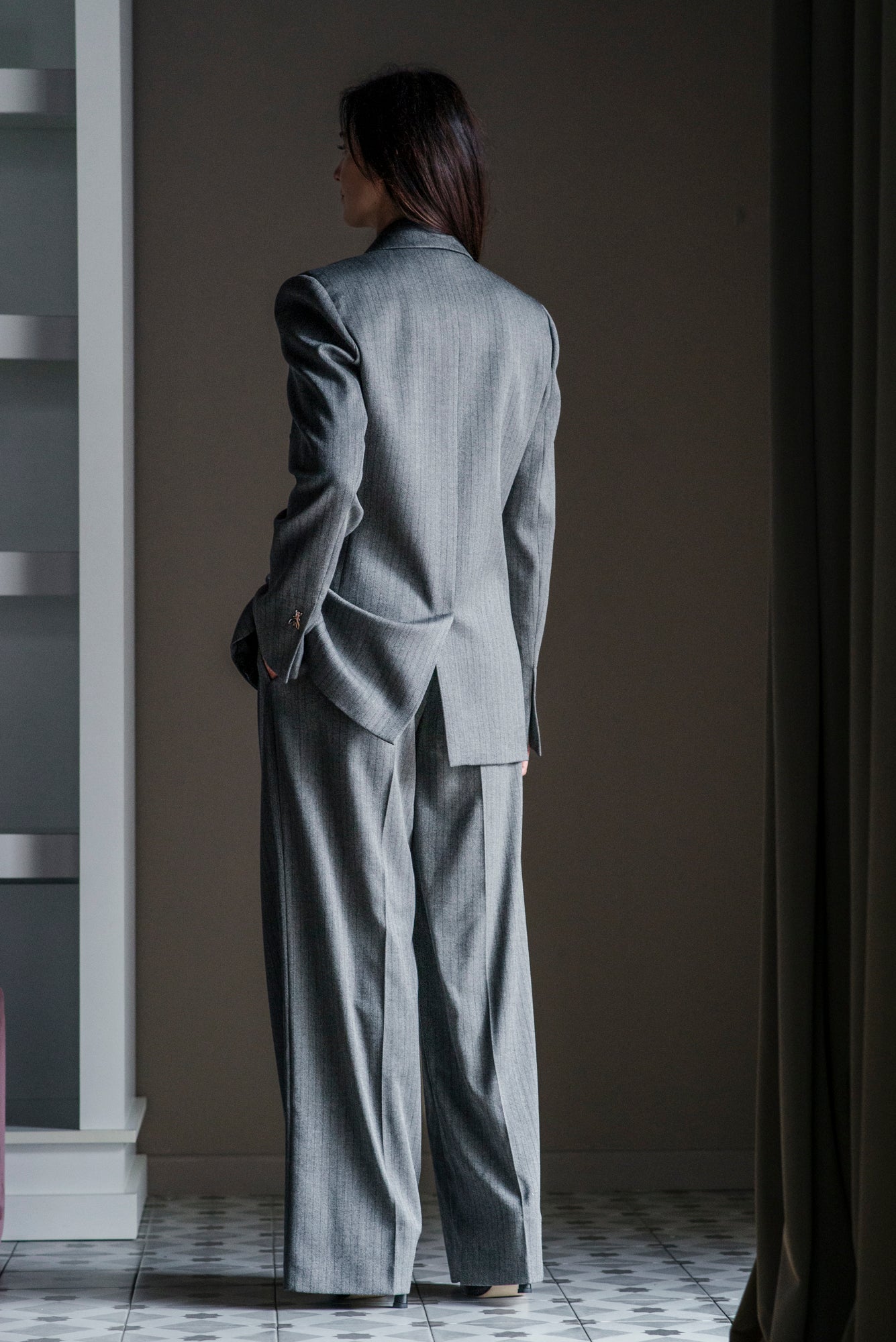 Blazer doppiopetto gessato Patrizia Pepe