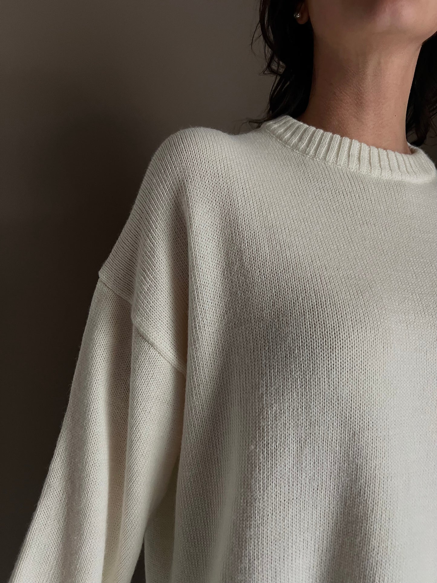 Maglione oversize in misto lana di So Allure milk