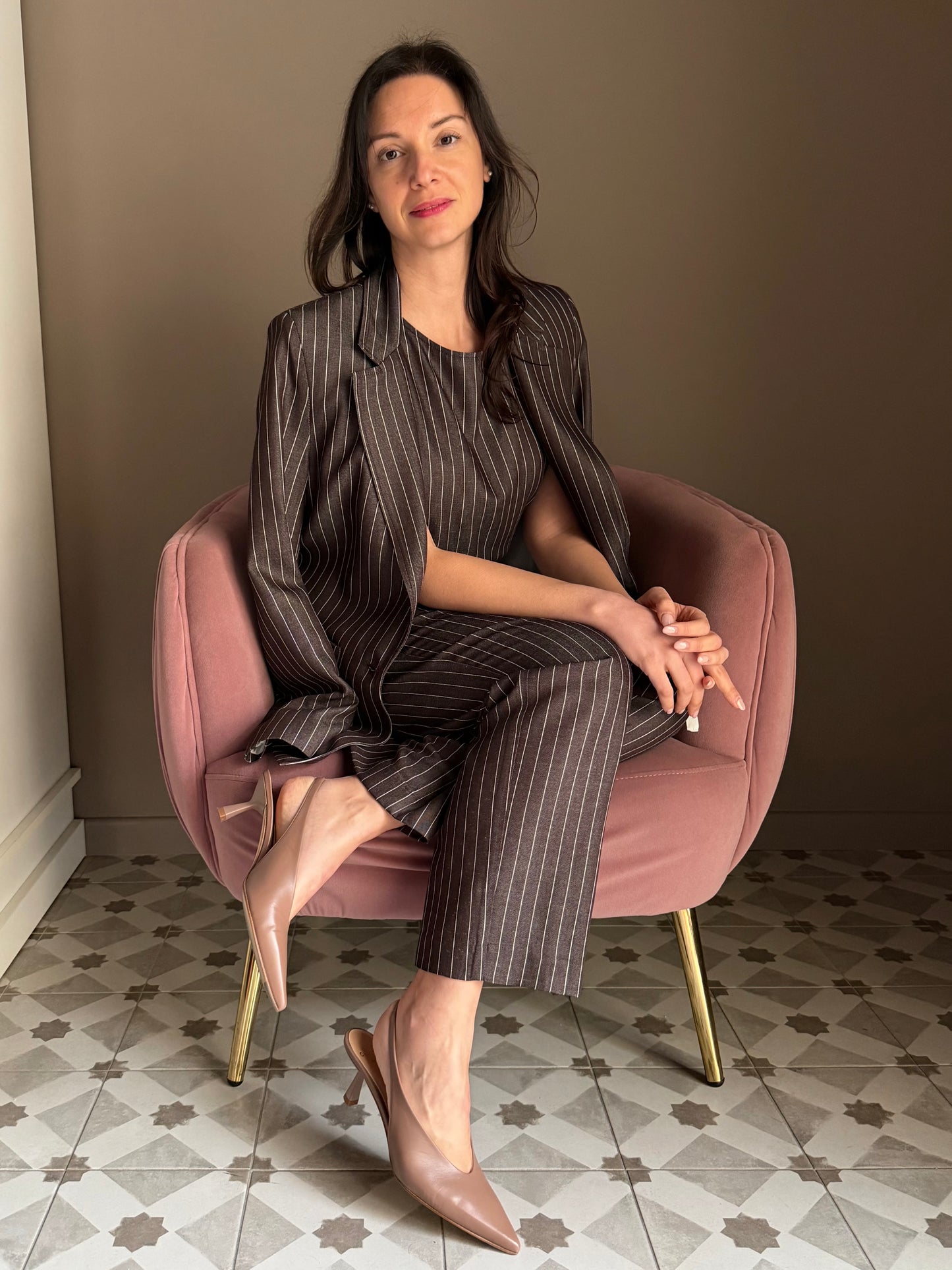 Slingback nude in capretto