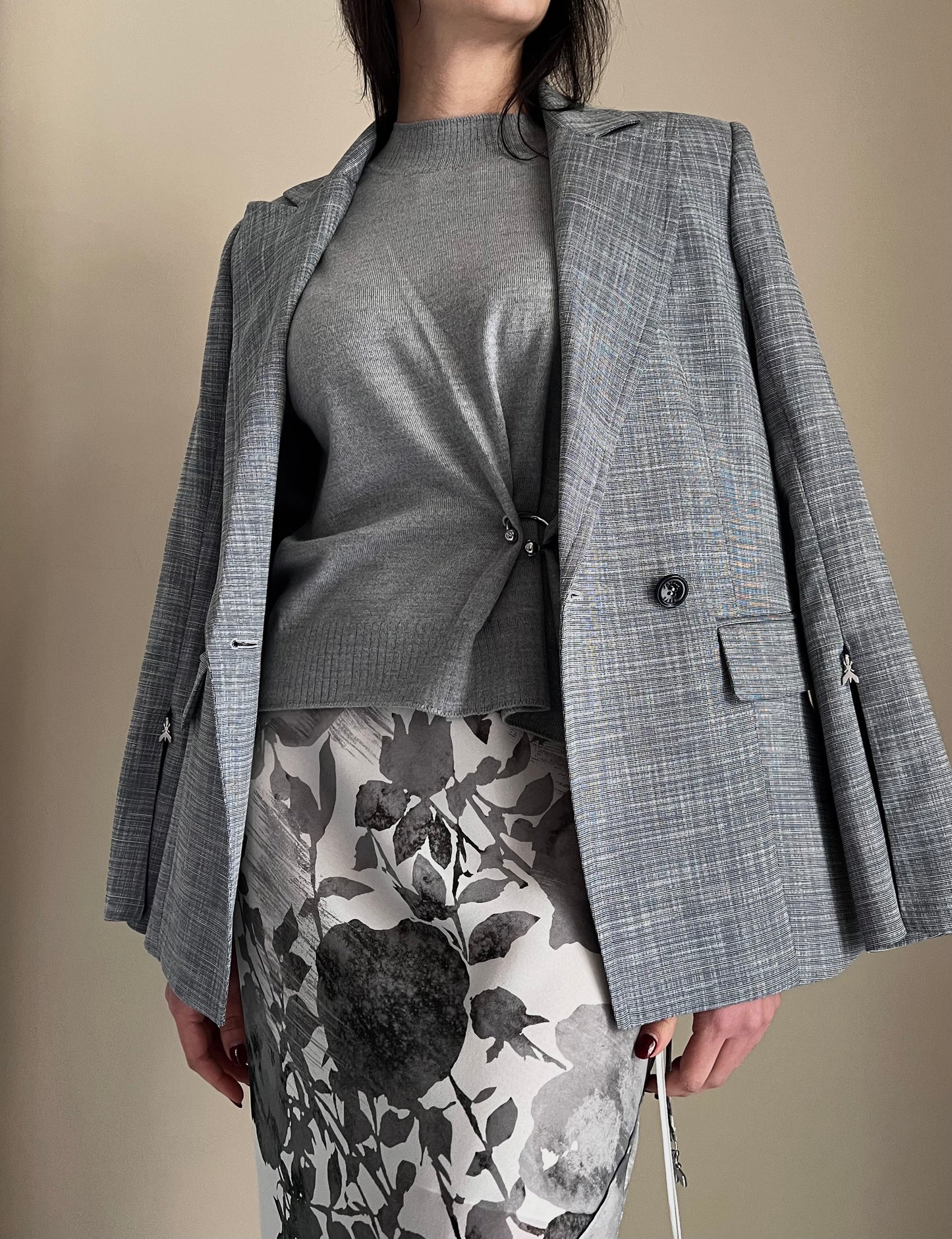 Giacca doppio petto con zip blue Fantasy