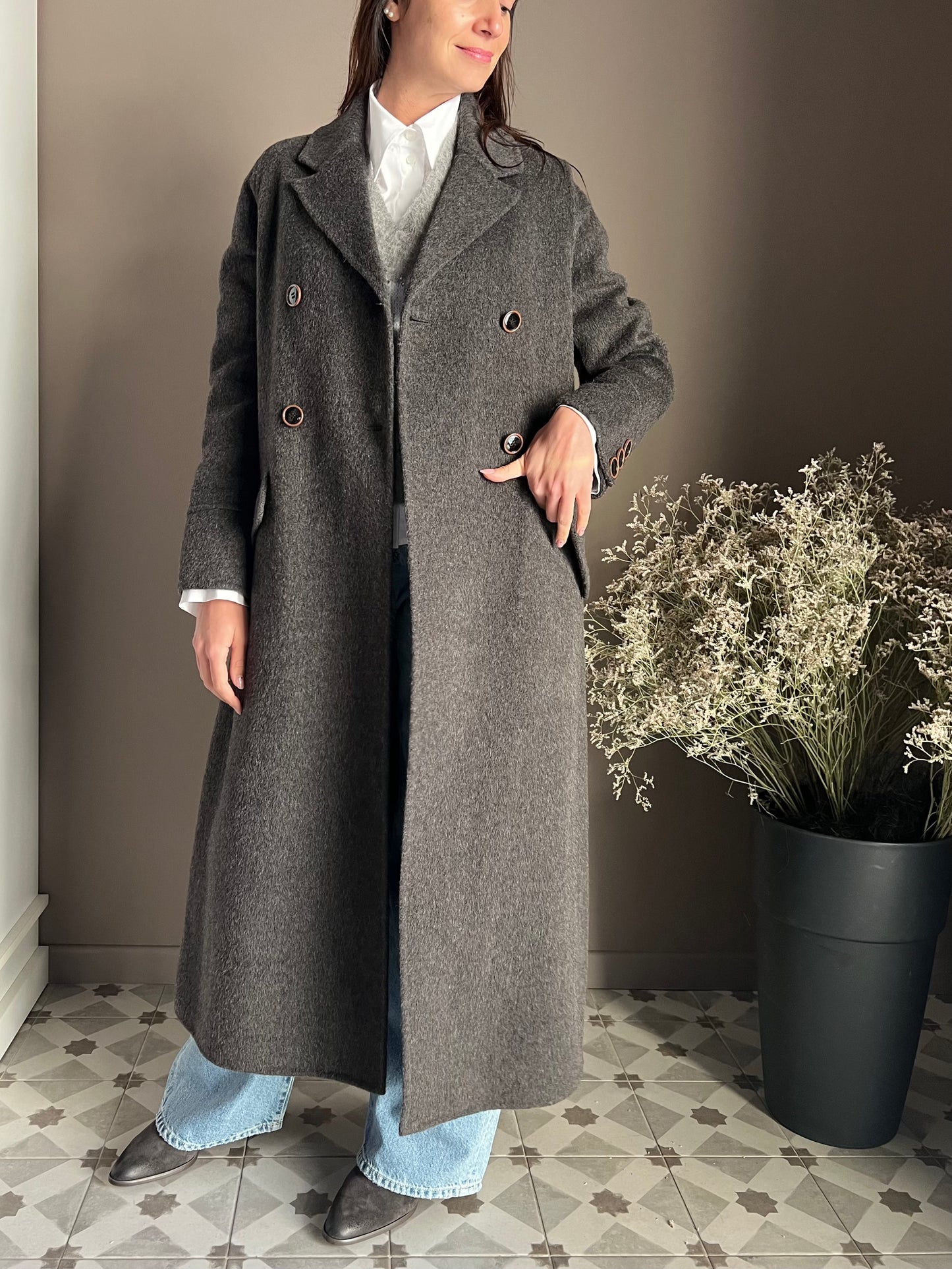 Cappotto Lungo Double-Breasted Alessia Santi