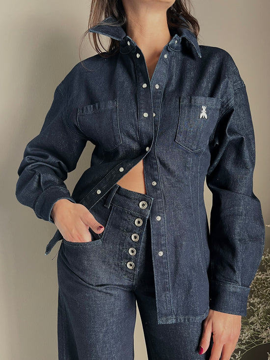 Camicia in Denim con maniche a baloon