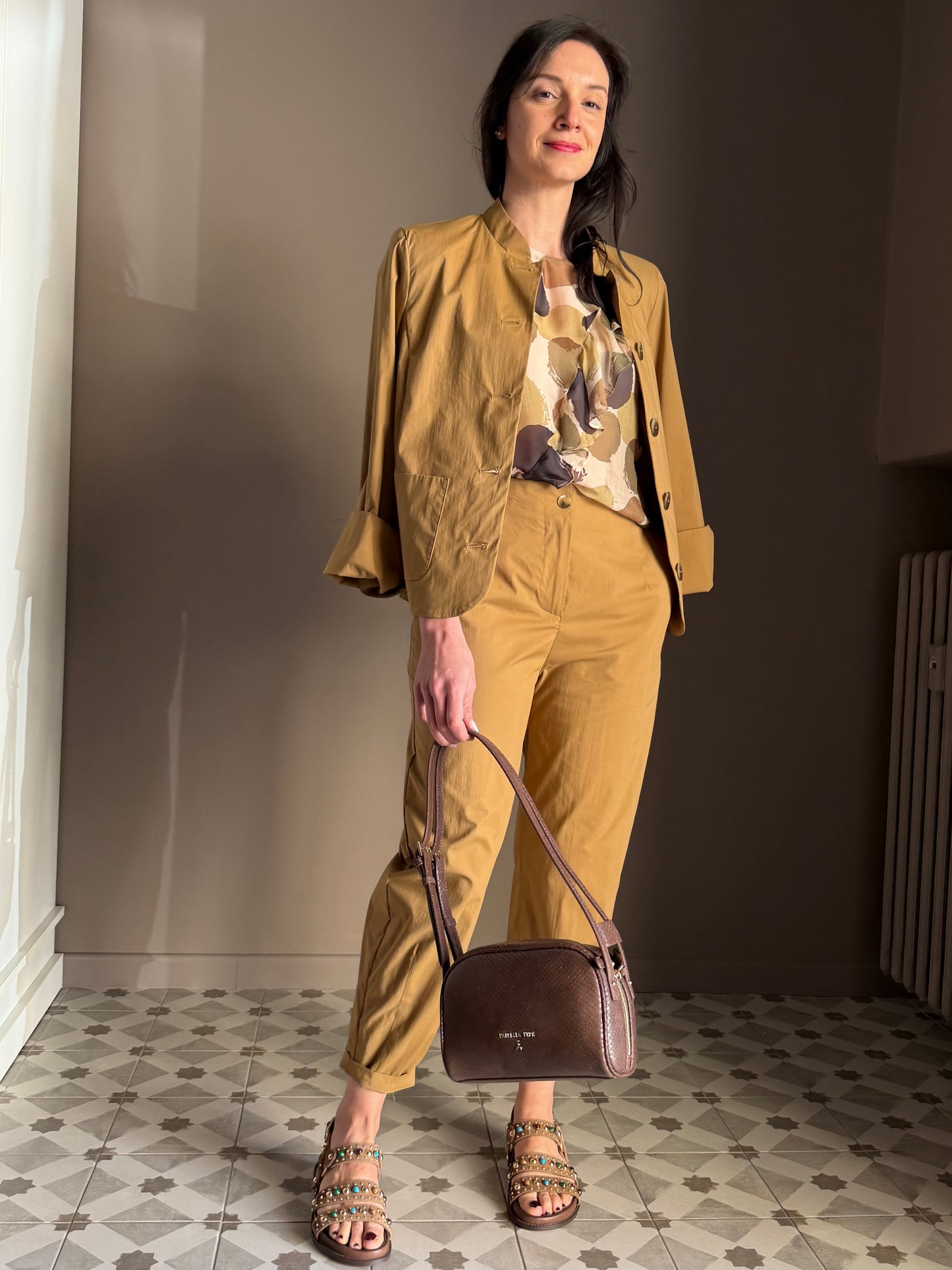 Giacca in Cotone Alessia Santi – Nocciola