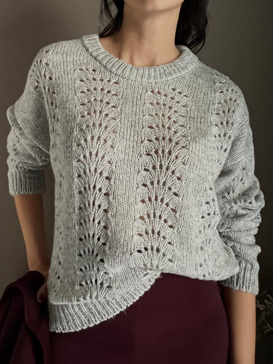 Maglia So Allure con lavorazione a traforo grigio