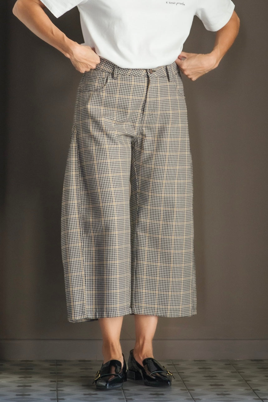 Pantalone cropped ceck