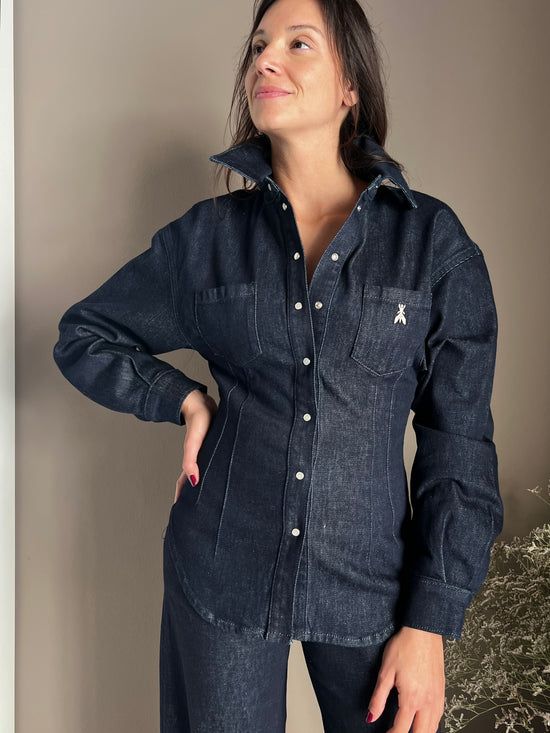 Camicia in Denim con maniche a baloon
