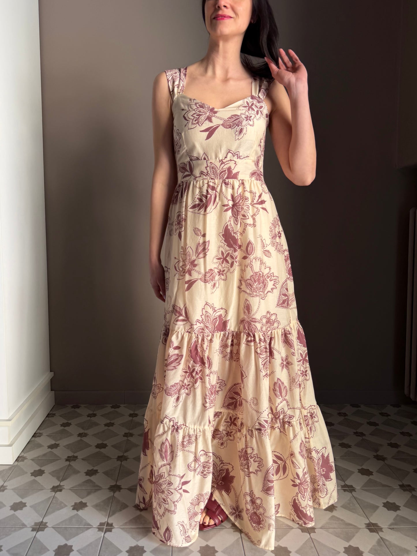 Maxi Dress Alessia Santi in Cotone e Seta
