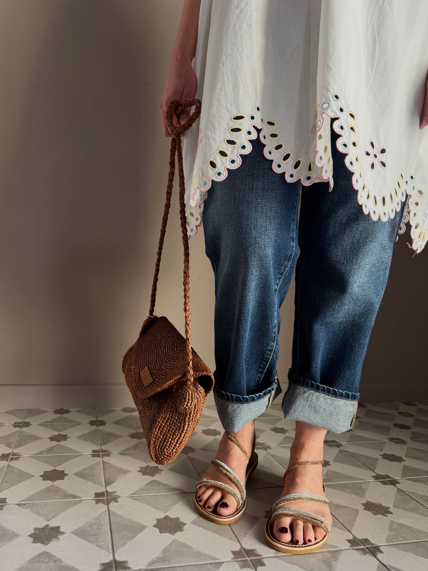 Sandalo Flat oro/argento Le Salentine