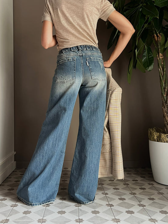 Pantalone in denim So Allure con elastico
