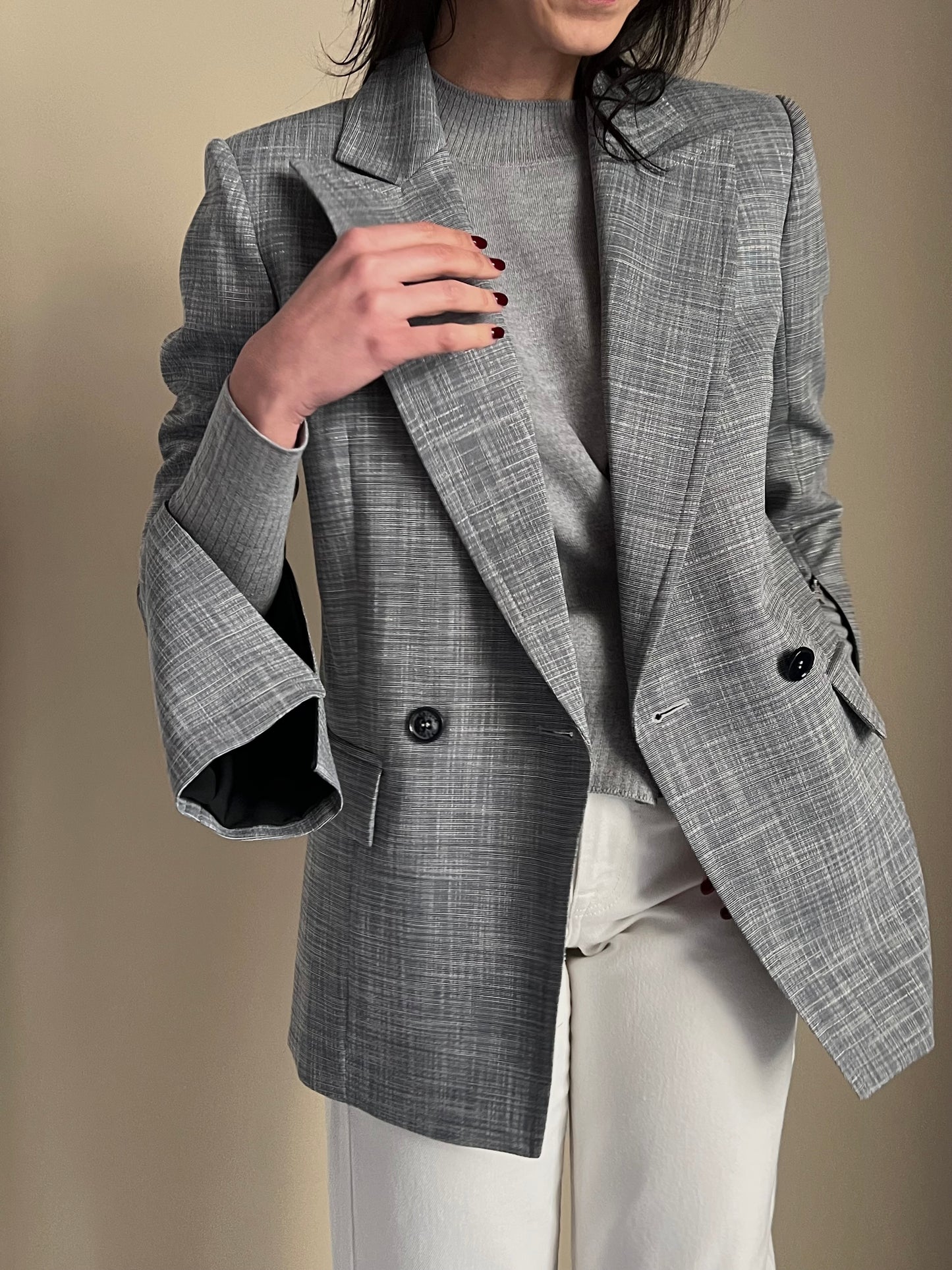 Giacca doppio petto con zip blue Fantasy