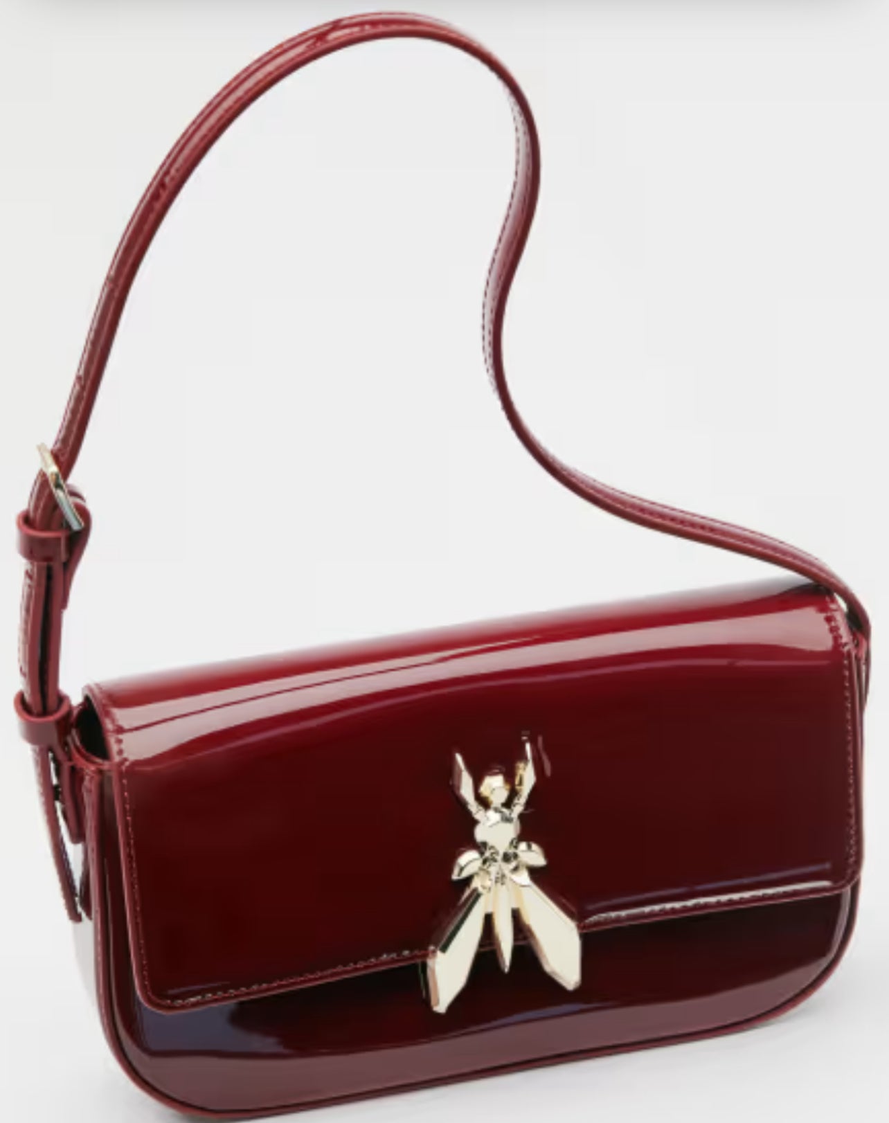 Borsa a spalla Fly in pelle verniciata