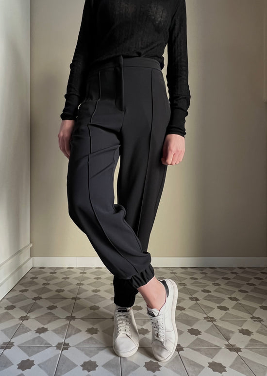 Pantaloni jogging in crepe