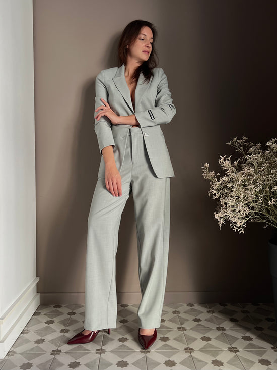 Pantalone morbido salvia